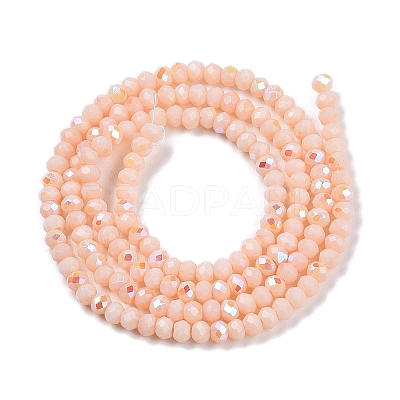 Electroplate Opaque Solid Color Glass Beads Strands EGLA-A044-P1mm-L05-1