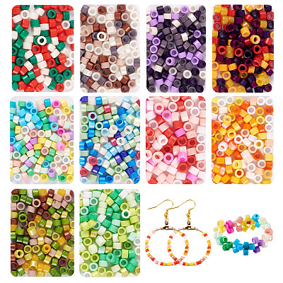 1000Pcs 10 Colors Handmade Lampwork Beads LAMP-TA0001-29-1