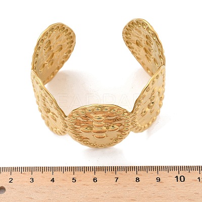 304 Stainless Steel Cuff Bangles for Women AJEW-P127-13G-1