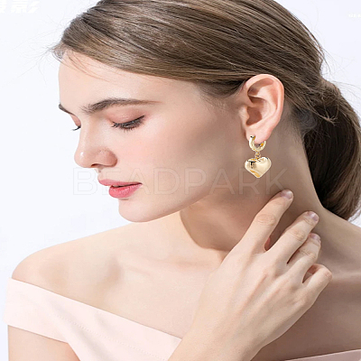 1 Pair Brass Hoop Earrings EJEW-LP0007-123G-1