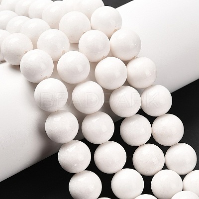 Natural Mashan Jade Round Beads Strands G-D263-12mm-XS01-1