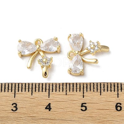 Brass Micro Pave Cubic Zirconia Pendants KK-F872-15G-01-1