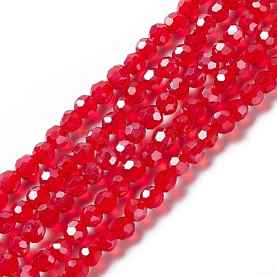 Electroplate Glass Bead Strands LS-EGLA-R015-4mm-20-1
