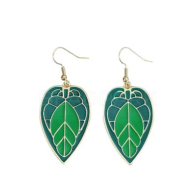 Alloy Enamel Dangle Earrings WGCF12B-01-1