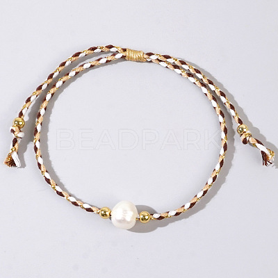 Natural Freshwater Pearl Bead Braided Bead Bracelets JH8725-3-1