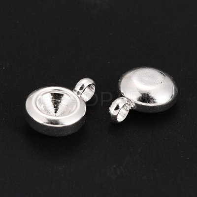 201 Stainless Steel Pendant Rhinestone Settings STAS-G224-27S-1