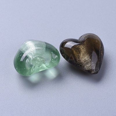 Handmade Silver Foil Glass Beads SLH20MMY-1-1