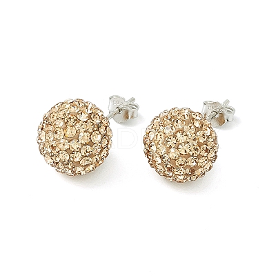 925 Sterling Silver Austrian Crystal Rhinestone Ear Stud Q286G141-1