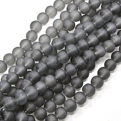 Baking Paint Transparent Glass Bead Strands GLAA-S031-4mm-12-1