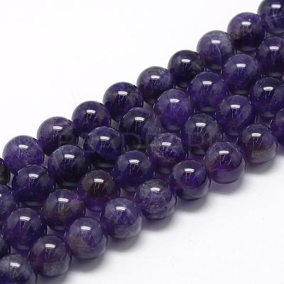 Natural Amethyst Beads Strands G-R446-10mm-21-1