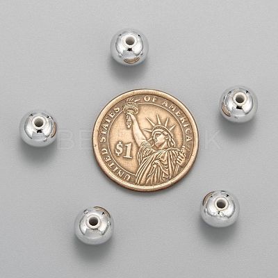 Plating Plastic Acrylic Round Beads PACR-L003-10mm-S-1