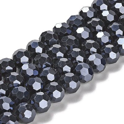 Electroplate Opaque Glass Beads Strands EGLA-A035-P10mm-A18-1