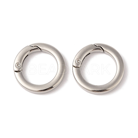 Nickel Plated Alloy Spring Gate Rings FIND-Q104-01B-P-1