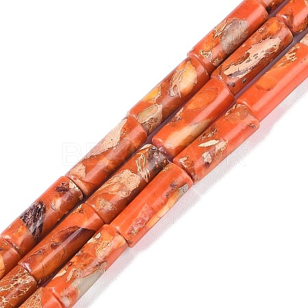 Dyed Synthetic Imperial Jasper Beads Strands G-P529-D01-A04-1