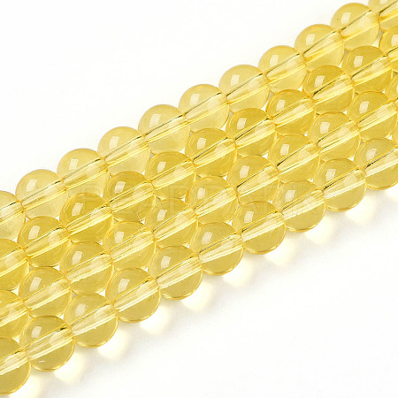 Baking Paint Transparent Glass Beads X1-DGLA-N006-8mm-04-1