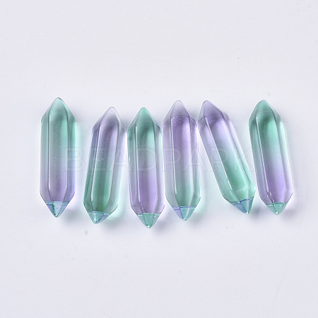 Two Tone Glass Double Terminated Point Beads GLAA-S167-12J-1