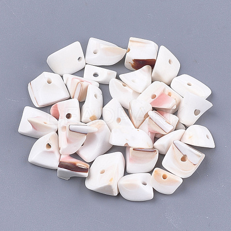 Natural Spiral Shell Red Lip Shell Beads SSHEL-T008-19-1