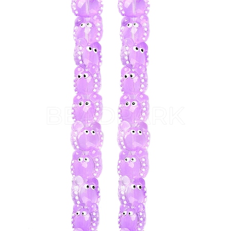 Transparent Glass Beads Strands LAMP-L078-010D-1