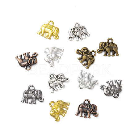 Vintage Elephant Charms PALLOY-ZN-47017-M-FF-1