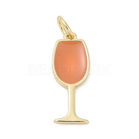 Brass Enamel Pendants KK-U062-02B-03-1