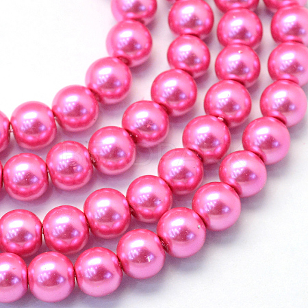 Baking Paint Glass Pearl Round Bead Strands HY-Q003-10mm-54-1