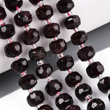 Natural Garnet Beads Strands G-N327-08A-03-1