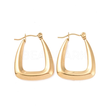 Ion Plating(IP) 304 Stainless Steel Hoop Earrings for Women EJEW-F287-07G-1