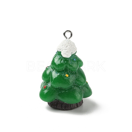 Christmas Theme Opaque Resin Pendants RESI-I336-01P-11-1