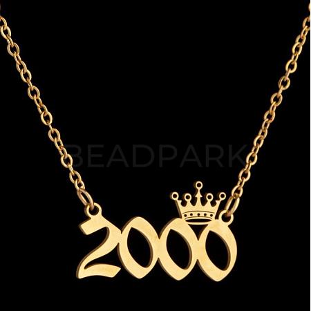 Crown Birth Year 201 Stainless Steel Pendant Necklaces for Women FS-WG4E8F2-21-1