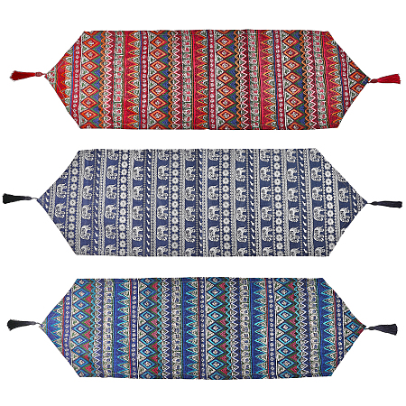 3Pcs 3 Colors Ethnic Style Cotton Hemp Table Runners DIY-CA0005-88-1