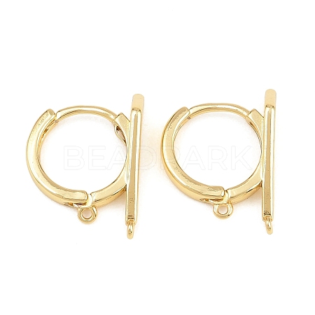 Brass Hoop Earring Findings KK-H292-38G-02-1