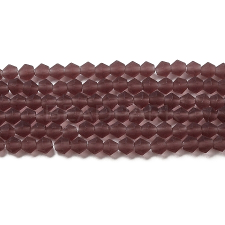 Imitate Austrian Crystal Frosted Glass Beads Strands GLAA-F029-TM3mm-B05-1