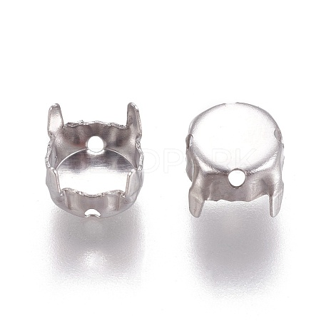 Non-Tarnish 316 Surgical Stainless Steel Sew on Prong Settings X-STAS-E470-01A-P-1