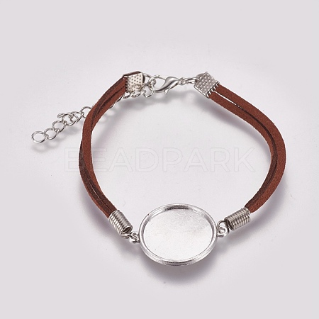 Faux Suede Bracelet Making MAK-WH0007-01E-1