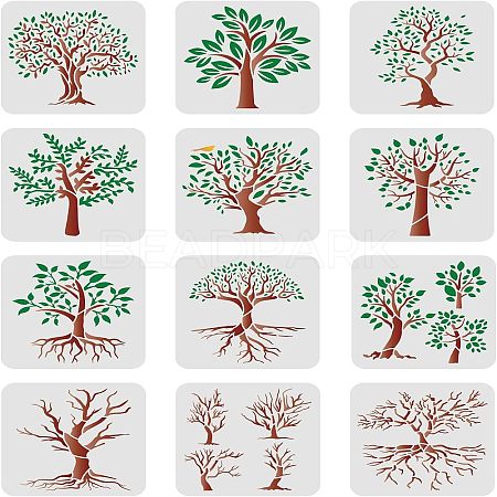 PET Hollow out Drawing Painting Stencils Sets for Kids Teen Boys Girls DIY-WH0172-752-1