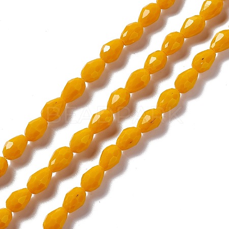 Faceted Glass Beads Strands GLAA-E037-02B-1