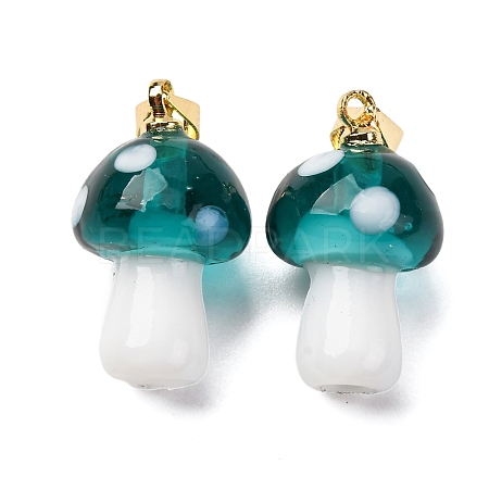 Handmade Lampwork Pendants LAMP-S069-08G-04-1