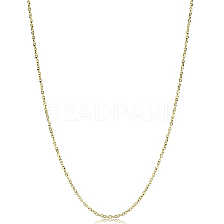 Brass Cable Chain Necklaces NJEW-YWC0001-01B-G-1