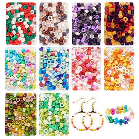 1000Pcs 10 Colors Handmade Lampwork Beads LAMP-TA0001-29-1