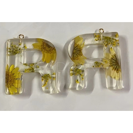 Transparent Epoxy Resin Pendants CRES-YW0002-12R-1