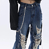 1Pc Stainless Steel Barbed Wire Trousers Chains AJEW-DC0002-18-5