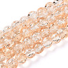 Transparent Crackle Glass Bead Strands GLAA-T025-8mm-02I-1