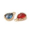 Brass with K9 Glass Charms KK-C024-37KCG-3