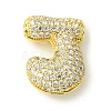 Rack Plating Brass Cubic Zirconia Pendants KK-S378-02G-J-1