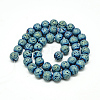 Electroplate Natural Lava Rock Beads Strands G-T058-03C-10MM-2