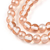 Baking Paint Transparent Glass Beads Strands DGLA-N011-6mm-04-3