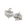 Brass with Clear Cubic Zirconia Pendant Bail KK-G490-05P-2