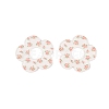 Flower Theme Printed Acrylic Pendants OACR-T028-06G-3
