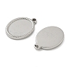 304 Stainless Steel Pendant Cabochon Settings STAS-D127-18B-P-2