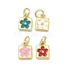 Brass Enamel Pendants KK-B170-04G-1